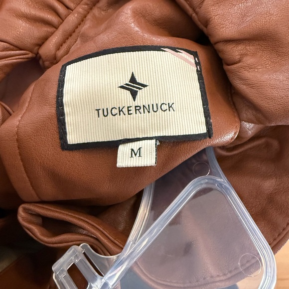 Tuckernuck Brown Leather Shirt WINTER EDIT - Picture 4 of 4